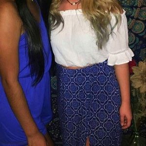 Cropped peasant blouse